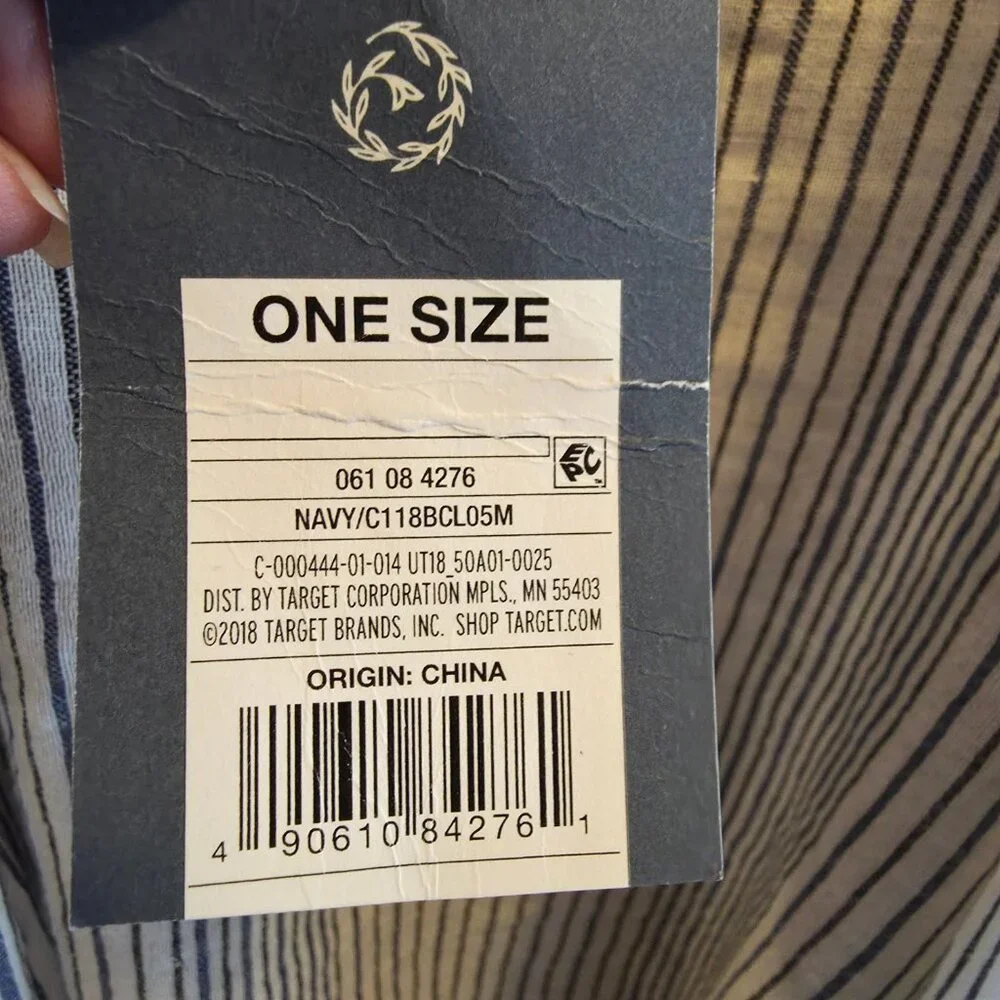 Universal Thread Navy & White Striped Flared Sleeve Tunic - Picture 3 of 5